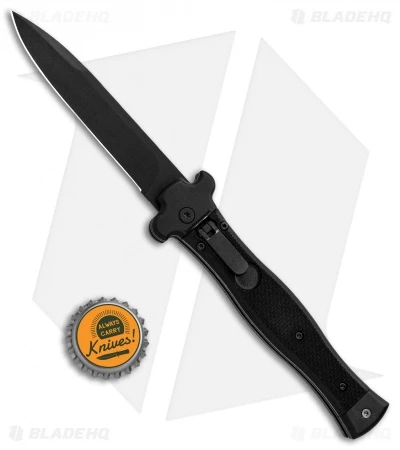 AGA Campolin Zero Bayonet Leverlock Automatic Knife SWAT G-10 (3.75" Black) - Image 4