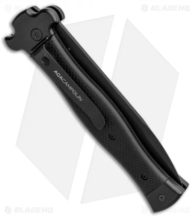 AGA Campolin Zero Bayonet Leverlock Automatic Knife SWAT G-10 (3.75" Black) - Image 3
