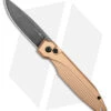 AKC X-treme Dandy Tan Aluminum Automatic Knife (3.1" Black Stonewash)