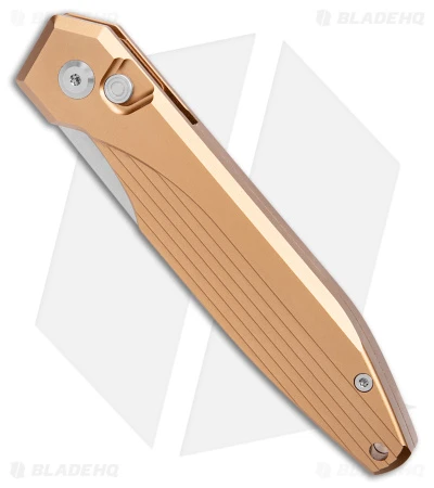 AKC X-treme Dandy Tan Aluminum Automatic Knife (3.1" Stonewash) - Image 2