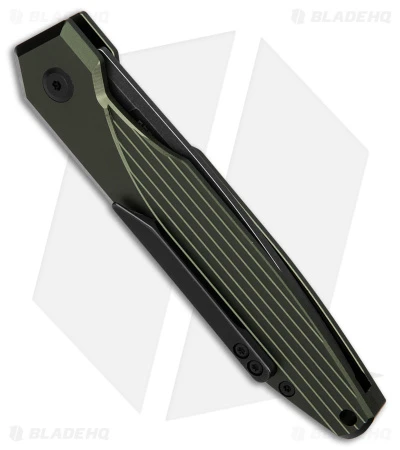 AKC X-treme Dandy Automatic Knife Green Aluminum (3.1" Black Stonewash) - Image 3
