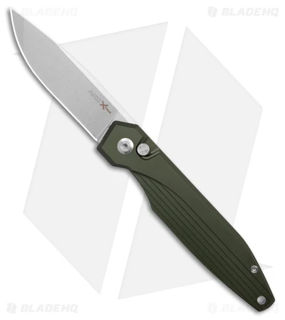 AKC X-treme Dandy Automatic Knife Green Aluminum (3.1" Satin)