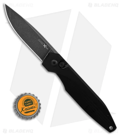 AKC X-treme Dandy Automatic Knife Black Aluminum (3.1" Black Stonewash) - Image 4