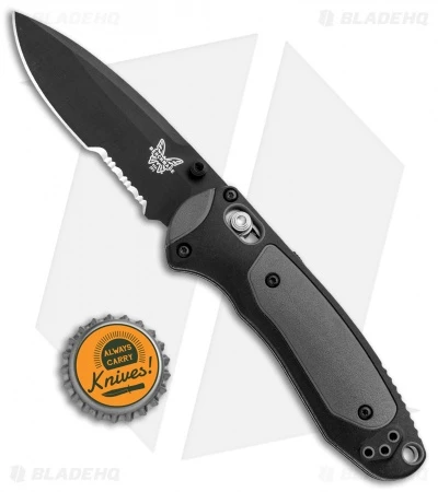 Benchmade 595SBK Mini Boost AXIS-Assist Knife Black/Gray (3.11" Black Serr) - Image 4
