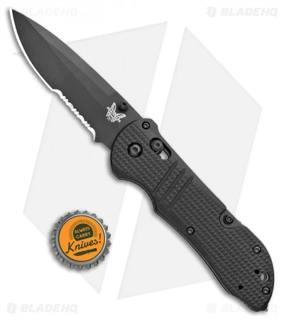 Benchmade 917SBK-1901 Triage Axis Lock Knife Black G-10 (3.4" Black Serr) - Image 5