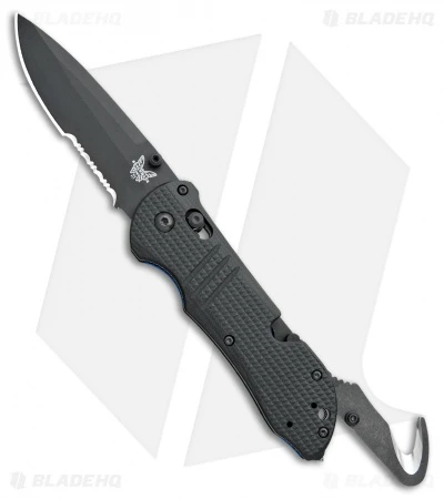 Benchmade 917SBK-1901 Triage Axis Lock Knife Black G-10 (3.4" Black Serr) - Image 2
