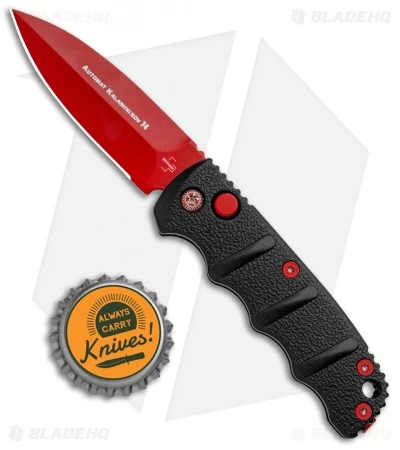 Boker Black Widow Mini Kalashnikov Automatic Knife Dagger (2.5" Red D2) - Image 4