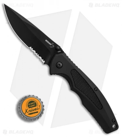 Boker Plus Gemini NGA Spring Assisted Knife Black Polymer (3.18" Black Serr) - Image 4