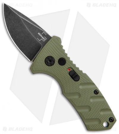 Boker Stubby Strike CA Legal Automatic Knife OD Green (1.9" Smokewash D2)