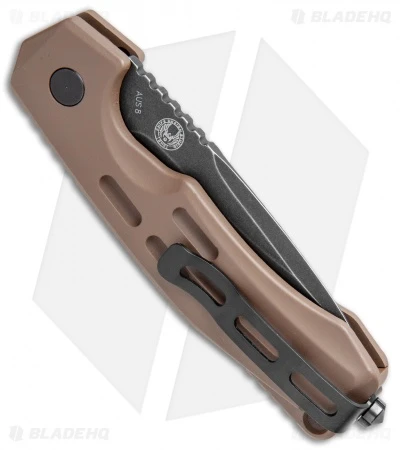 Boker Thunder Storm Automatic Knife Coyote Brown Aluminum (2.9" Blackwash AUS-8) - Image 3