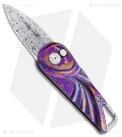 Brian Tighe Custom Tighe Nee Automatic Knife Timascus (1.9" Damasteel)