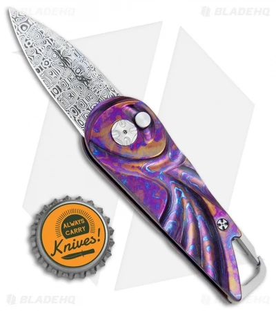 Brian Tighe Custom Tighe Nee Automatic Knife Timascus (1.9" Damasteel) - Image 4