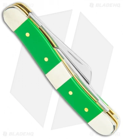 Case John Deere Stockman Traditional Knife 3.625" Green Polymer (4318 SS) 15763 - Image 3