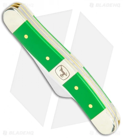 Case John Deere Stockman Traditional Knife 3.625" Green Polymer (4318 SS) 15763 - Image 2