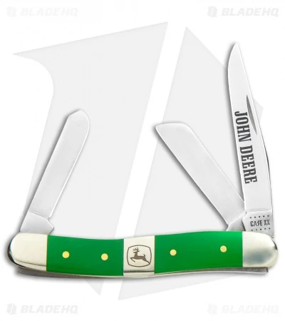 Case John Deere Stockman Traditional Knife 3.625" Green Polymer (4318 SS) 15763