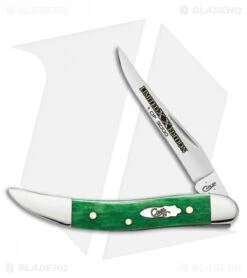 Case Limited XX Edition XXXIV Small Texas Toothpick Knife 3" Bright Green Bone