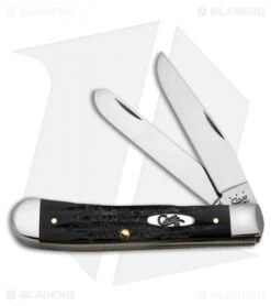 Case Trapper Pocket Knife 4.125" Black Jigged Buffalo Horn (BH254 SS) 65010