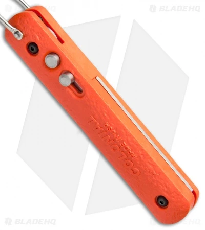 Colonial Knife Company Automatic Knife W/Bail Loop Orange (3" Satin Serr) M-724 - Image 2