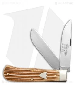 GEC Tidioute Cutlery #23 Pioneer Trapper Pocket Knife 4.5" Woodland Micarta