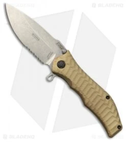 HTM Darrel Ralph Gun Hammer Spring Assisted Knife FDE (3.5" Stonewash)