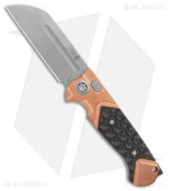 Heretic Knives ADV Butcher Automatic Knife Carbon Fiber/Copper (4" Battleworn)