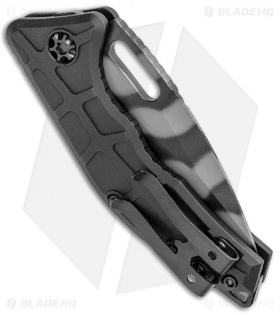 Heretic Knives Martyr Automatic Knife Black Aluminum (3" Tiger Stripe) - Image 3