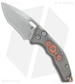 Heretic Knives Martyr Recurve Automatic Knife Ti/Copper Gear (3" Double Blast)
