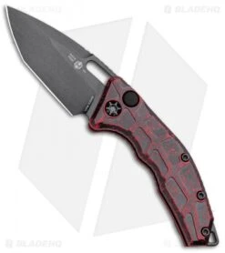 Heretic Knives Martyr Tanto Automatic Knife Breakthrough Red (3" Black)