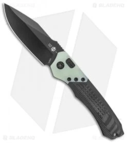 Heretic Knives Wraith Automatic DP Knife Integral CF/Jade (3.75" Black SW)