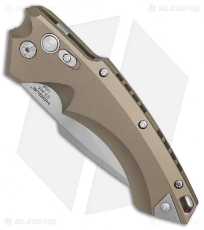 Hogue Knives EX-A05 Spear Point Automatic Knife FDE (4" Stonewash) 34514 - Image 3