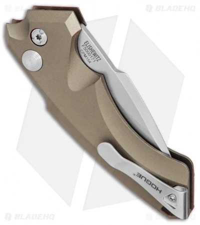 Hogue Knives EX-A05 Spear Point Automatic Knife FDE (3.5" Stonewash) 34534 - Image 2