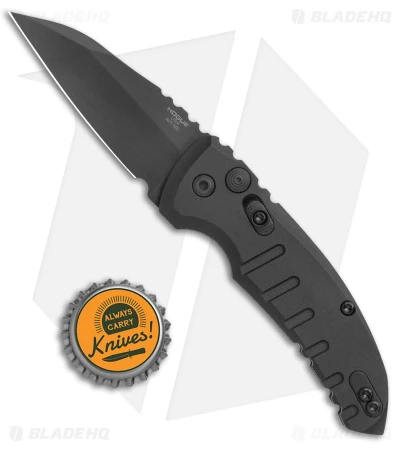Hogue Knives A01 Microswitch Wharncliffe Automatic Knife Black (2.6" Black) - Image 4