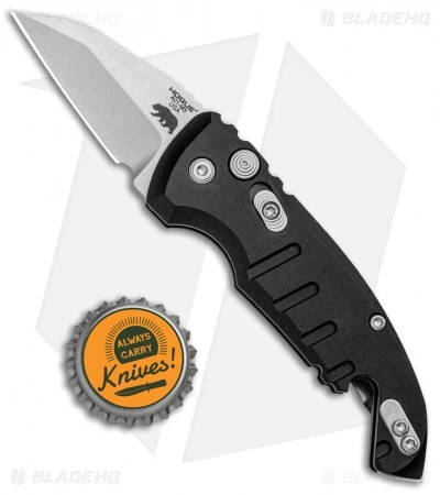 Hogue Knives CA Legal A01 Microswitch Wharncliffe Auto Knife Black (1.8" SW) - Image 4