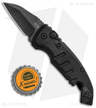 Hogue Knives CA Legal A01 Microswitch Wharncliffe Automatic Knife (1.8" Black) - Image 4
