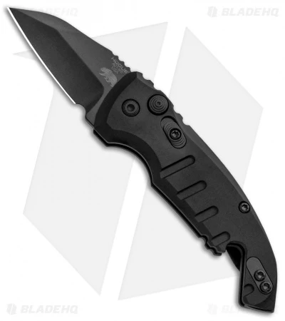 Hogue Knives CA Legal A01 Microswitch Wharncliffe Automatic Knife (1.8" Black)