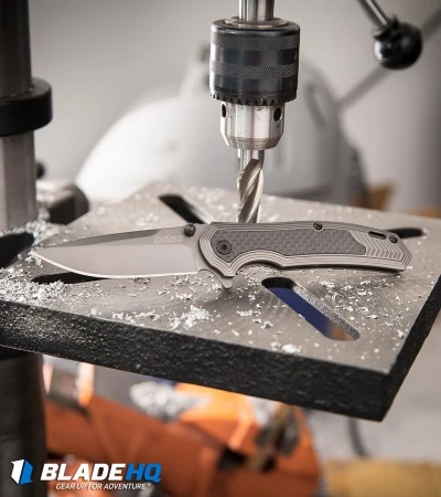 Kershaw Fringe A/O Frame Lock Knife Gray SS/Carbon Fiber (3" Gray) 8310 - Image 5