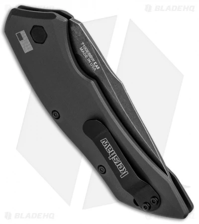 Kershaw Launch 1 Automatic Knife Gray Aluminum (3.4" Blackwash) 7100GRYBW - Image 3