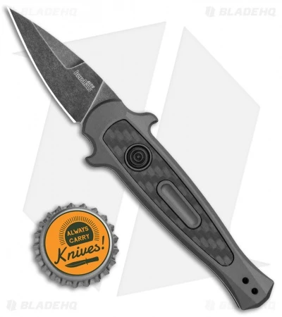 Kershaw Launch 12CA Stiletto Automatic Knife Gray (1.9" Black Stonewash) - Image 4