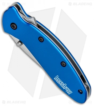 Kershaw Scallion Assisted Opening Knife Navy Blue (2.25" Bead Blast) 1620NB - Image 2
