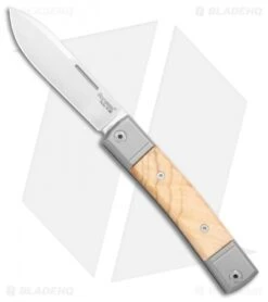 LionSteel BestMan 2 Drop Point Traditional Slip Joint Knife Olive Wood