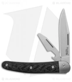LionSteel Jack Slip Joint Knife Two Function Carbon Fiber (3" Satin M390)