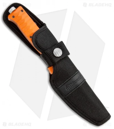 Maserin Croz Fixed Blade Hunting Knife Orange G-10 (4.3" Satin Serr) - Image 3