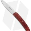 Maserin Gourmet Liner Lock Knife Red Burl Wood (3.8" Satin)
