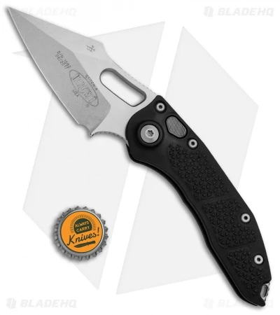 Microtech Stitch Automatic Knife Black (3.75" Stonewash) 169-10 - Image 4