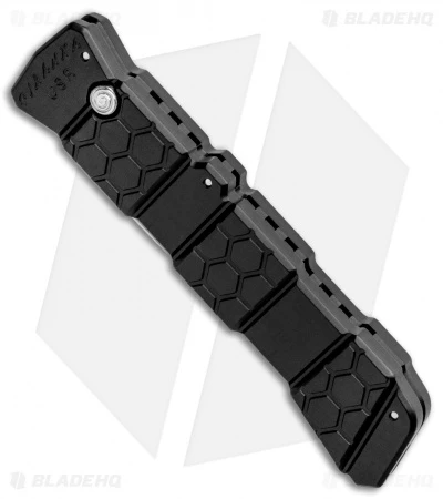 Piranha 21 Tactical Automatic Knife Black (3.375" Mirror) P-21BK - Image 2