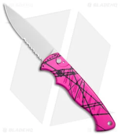Piranha Pocket Knife Automatic Knife Hot Pink (3.2" Mirror Ser) P1-PKS