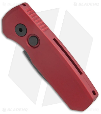 Pro-Tech Runt 5 Wharncliffe Automatic Knife Red (1.9" Black DLC MagnaCut) - Image 2
