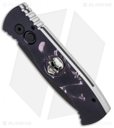Pro-Tech Custom TR-2 Skull Surprise Knife PK Print Ano #1 (3" Black) - Image 2