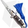 SKM Italian Stiletto Keychain Automatic Knife Brown/Blue (1.125" Satin)