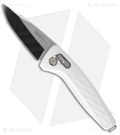 SOG One-Zero AU Automatic Knife White Al (3.1" Polish)